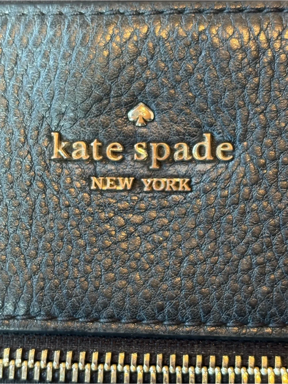 Kate Spade New York Black Pebbled Leather Crossbody Bag